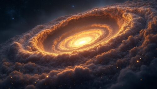 am äußeren rand der milchstraße gewinnt die dunkle materie zunehmend an einfluss und verändert unser verständnis des universums.